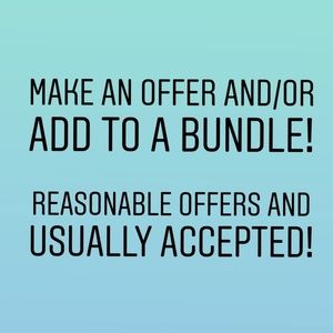 Make a reasonable offer! I accept 😊